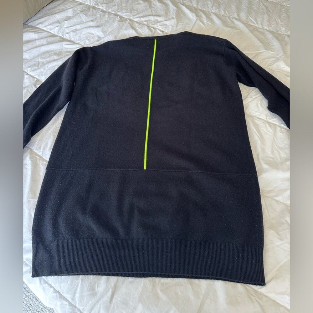 Alexander Wang black knit with neon green stripe, size medium - Picture 9 of 13